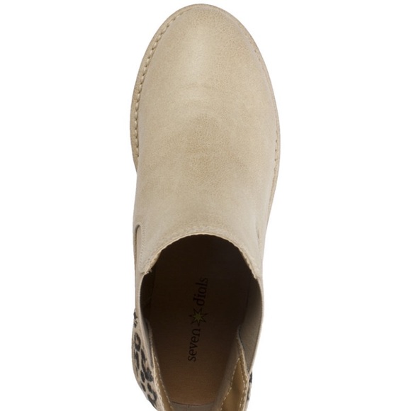 seven dials marisah chelsea leopard bootie